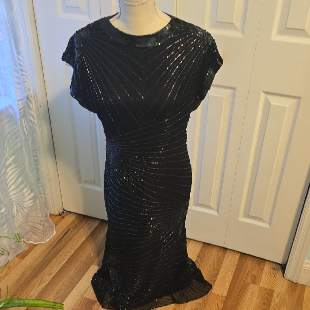 Elegant Black Sequin Dress